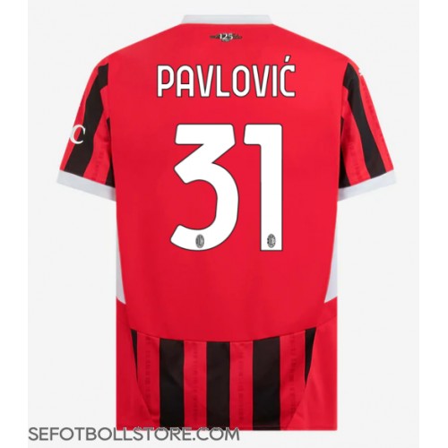 AC Milan Strahinja Pavlovic #31 Replika Hemmatröja 2024-25 Kortärmad